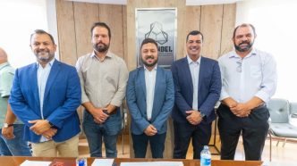 Prefeito de Nova Lima Joao Marcelo e diretoria da Granbel