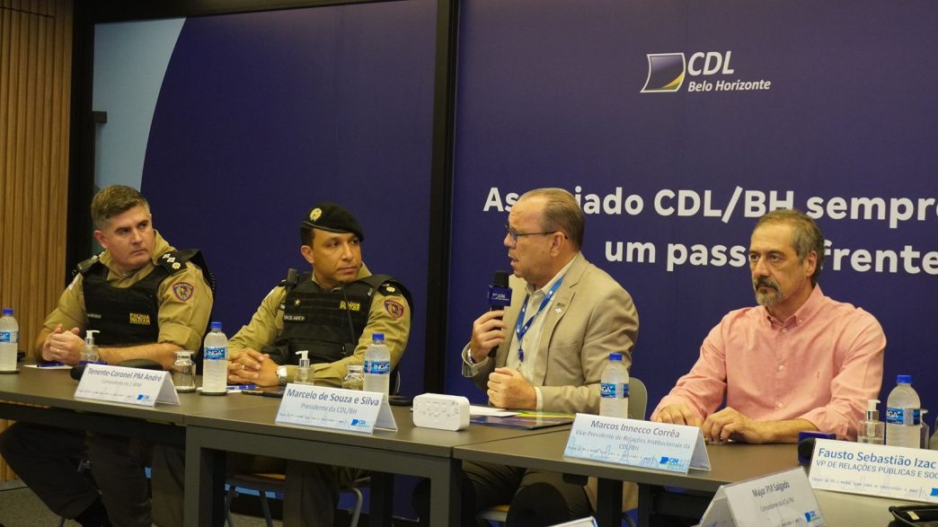 Reuniao da PMMG com o comercio Estevao Galvao Balcao News