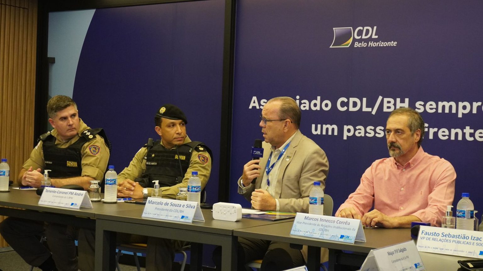 Reuniao da PMMG com o comercio Estevao Galvao Balcao News