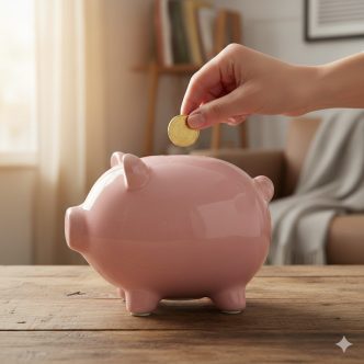 poupanca cofrinho imagem gerada por IA