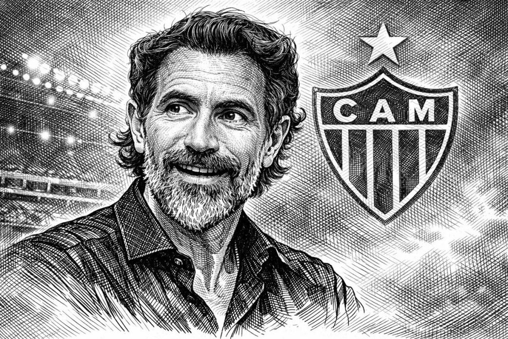 Treinador Eduardo Dominguez desenho