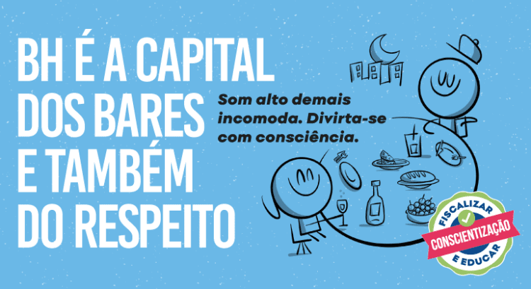 BH lança campanha inédita para reduzir barulho em bares