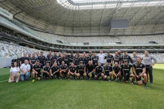 Jogadores do Atletico treinam na Arena MRV Balcao News
