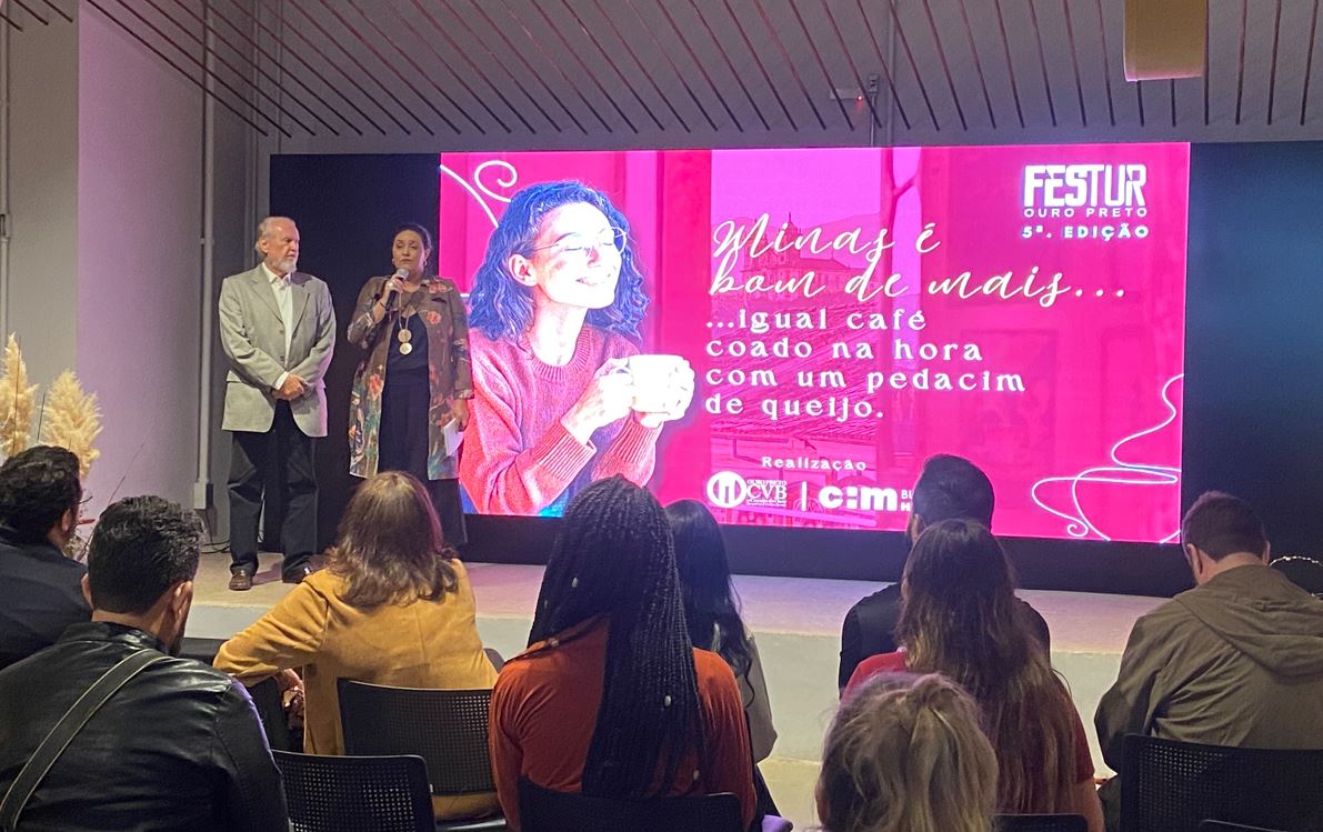 Marcio Abdo de Freitas e Cassia Neves idealizadores do Festur Ouro Preto