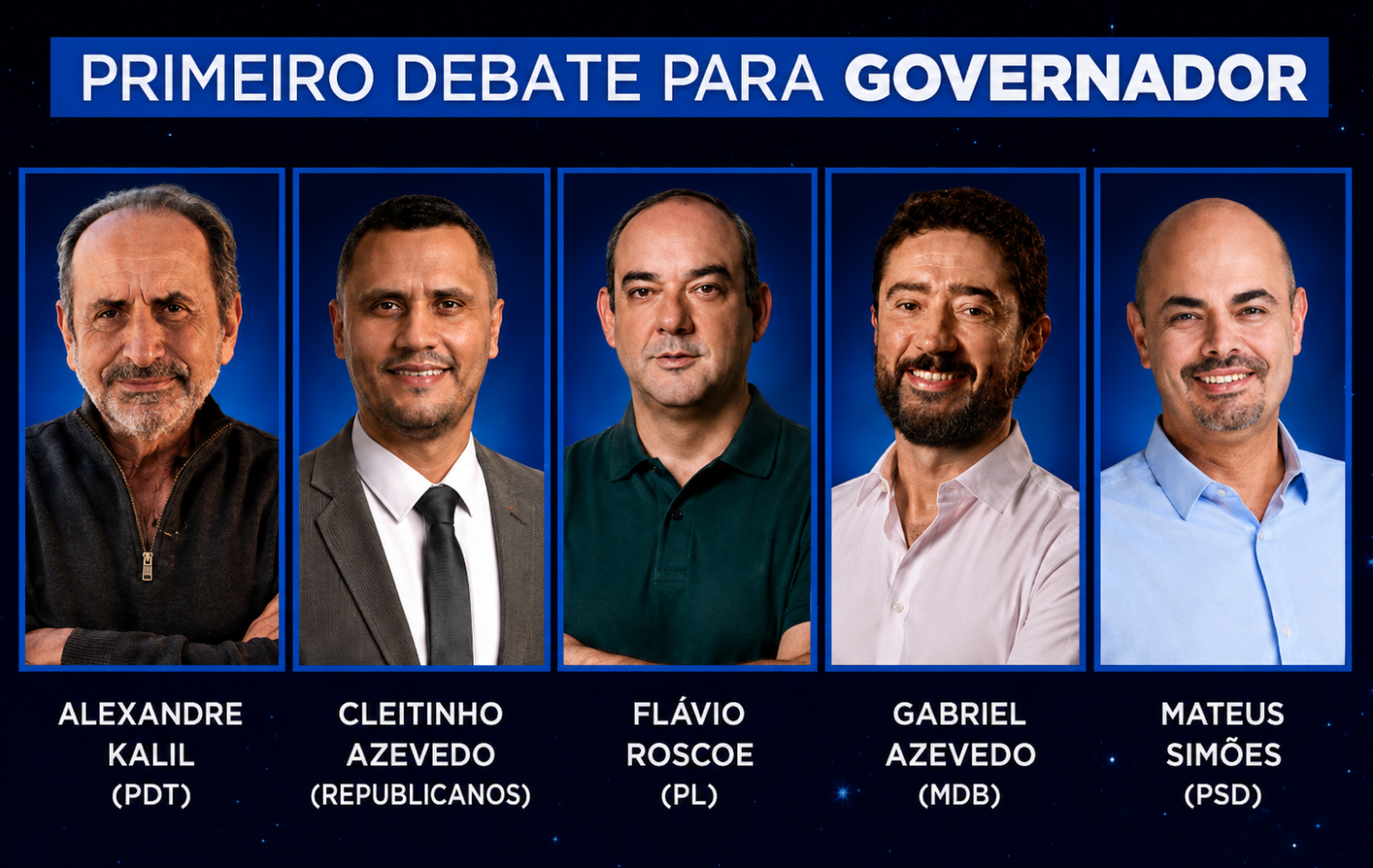 Debate da Band reúne cinco candidatos ao governo de Minas neste domingo